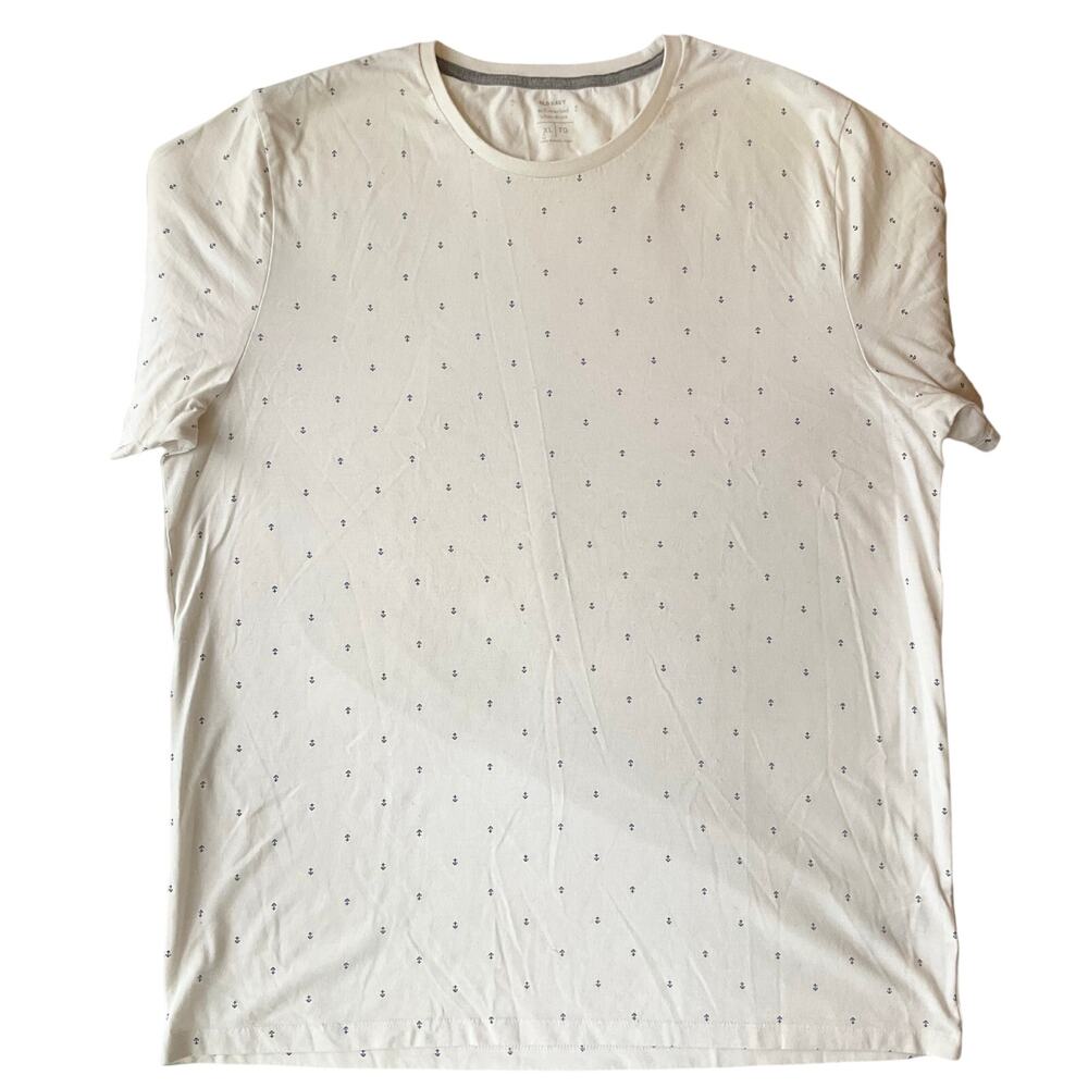 Old Navy Soft-washed Men Short sleeve T-shirt size XL, White, Anchor Pattern
